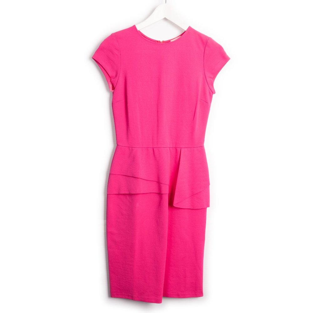 LOVE ADY pink Ruffle Cap Sleeve Sheath Dress size M